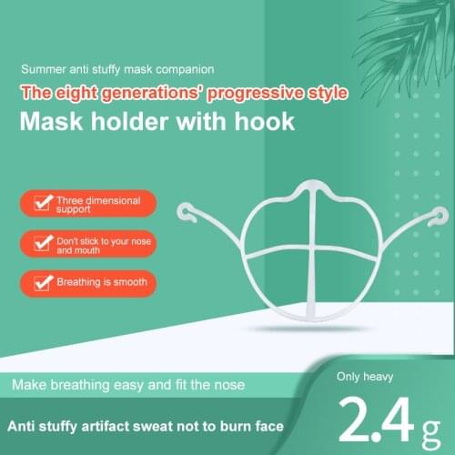 1/3/5PCS Mask Holder With Hook Mask Inner Cushion Bracket Anti-skid Breathable Valve 3D Help Breathing Mask Bracket Home Tools