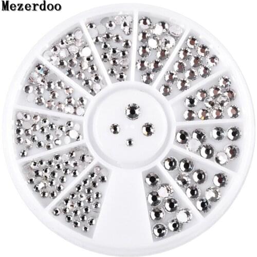 1 Wheel Super Deal Shiny Non Hotfix Glass Rhinestones Clear Crystal for 3D Nail Art Decoration Flatback Strass Stone