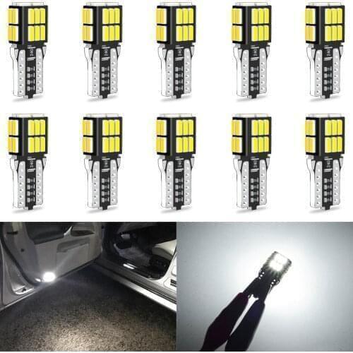 10pcs W5W T10 2825 LED Canbus DV 12V Bulb Car Side Marker Lights License Plate Lamp for Hyundai Solaris Accent Tucson Creta Kona