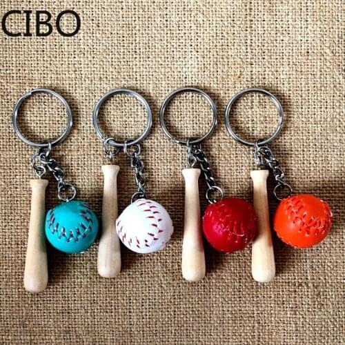 2019 New Multicolor Men Bags Car Key Ring Simulated Tennis Baseball Key Chain Couples Lover Gift For Women Keychain Jewelry