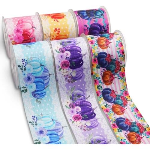 Choshim accessories 10 Yards Per Size Holiday Ribbon Printed Grosgrain Ribbon DIY Bow Bag Material 55747