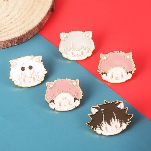 Anime Jujutsu Kaisen Gojo Satoru Cosplay Brooch Badge Prop Anime Metal Pin Props Accessories