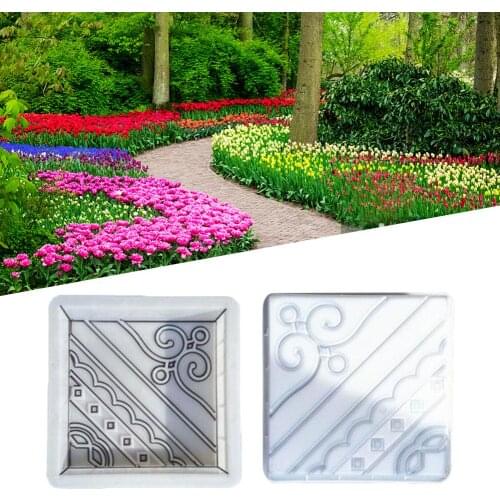 Pavement Concrete Square Brick Mold Garden Path Cement Brick Mould Garden DIY Plastic Floor Road Paving Stone Block Mold
