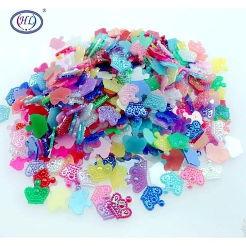 HL 100/300pcs 12mmx10mm Acrylic Flat Back Fit Phone Embellishment Nail Art Accessories DIY Scrapbooking Crafts