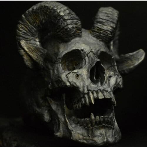 Vintage Mens Stainless Steel Punk Ring Gothic Horror Skull Biker Ring Cool Mens Jewelry Gift