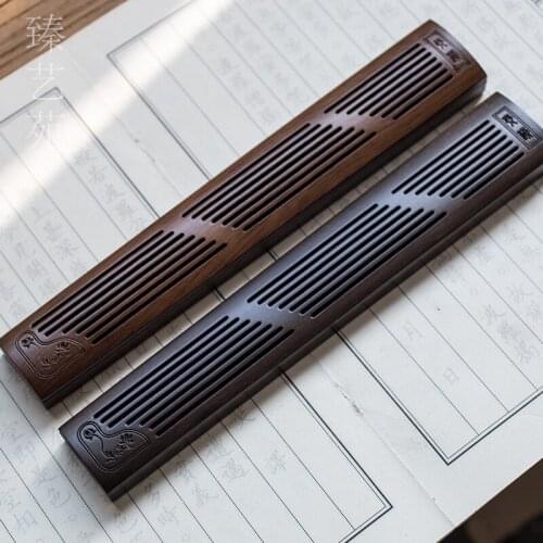 Red Xylophone Lying Incense Burner Friendly Wooden Sticks Storage Box Guqin Style