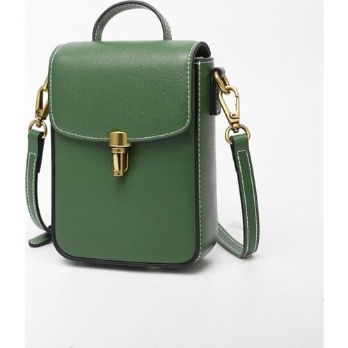 2021 New Mobile Phone Bag Leather Small Bag Fashion Female Bag Mini Shoulder Messenger Bag Anti-theft