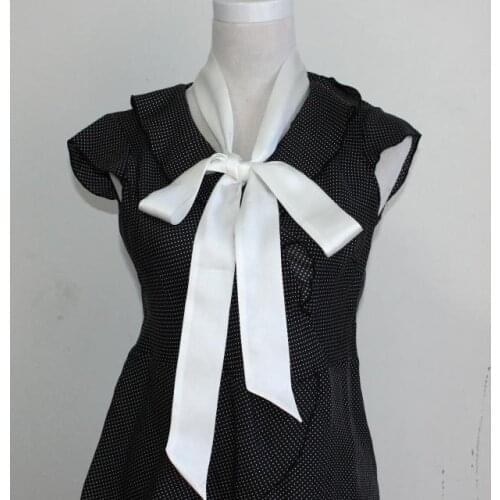 Solid girl women Natural Silk skinny Scarf long Scarves Neckerchiefs Slim Thin Belt Sash Ribbon Choker Neck Tie Accessory #4066