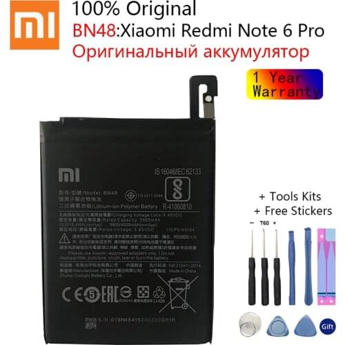 Original Phone Battery for Redmi Note 6 Pro Battery Xiaomi redmi Note 6 Pro BN48 Batteries Red rice Note6 Pro bateria Battery