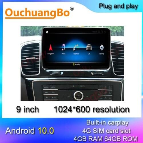 Ouchuangbo Android 10 video player radio for Mercedes Benz GLS W166 GLS with 9 inch gps navigation 4+64GB