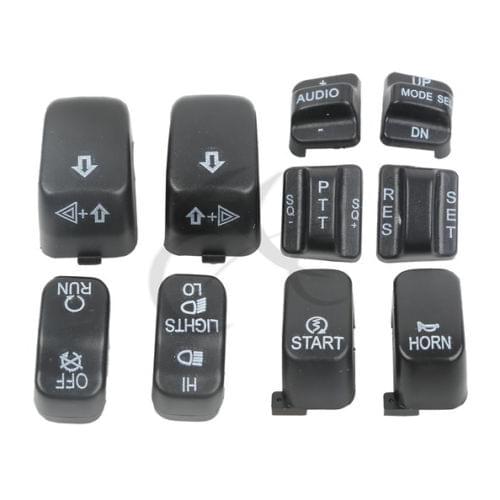 Hand Control Switch Housing Buttons Caps For Harley Touring Electra Road Street Glide SOFTAIL DYNA FLHT FLHX FLHTC FLTRX 96-13