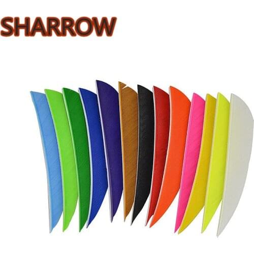 50pcs 3 Inch Water Drop Fletching Arrow Feathers 13 Colour Turkey Feathers Vanes For Arrow Training Practice Archery Accessories