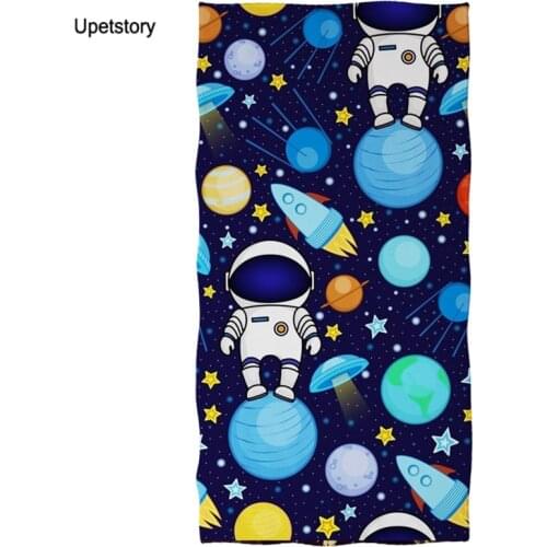 Upetstory Bath/Shower Towel Cute Cartoon Astronaut Printed Children Kids Boys Adults Large Beach Towel Home Textile 75x150CM