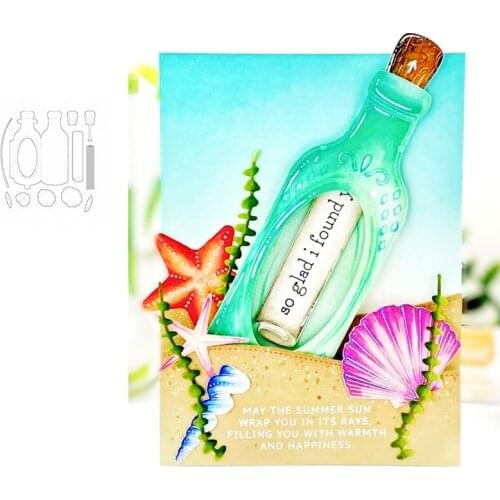 Message in a Paper Bottle Metal Cutting Dies and Stamps DIY Scrapbooking Card Stencil Paper Cards Handmade Album Stamp Die Sheet