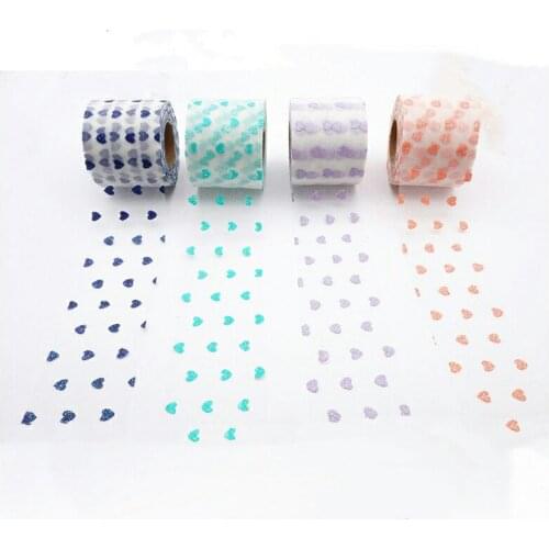6cm 12cm heart-shaped tulle roll.25 yards. Shiny DIY bows Hair ornaments wedding decorations Christmas New Year