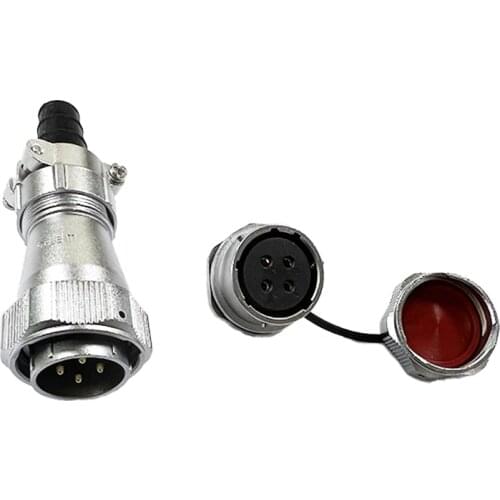 WY16 TI/ZM Clamping Plates Male Plug Round Flange Panel Socket Circular Connector 2 3 4 5 7 9 10 Pin 5A 10A AC DC Power Adapter