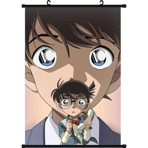 Japanese Decorative Pictures Anime Detective Conan Case Closed Conan Edogawa & Jimmy Kudo Home Decor Wall Scroll Poster