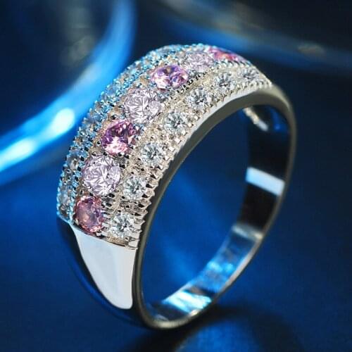 Fire Color Zircon Ring Bohemia Princess Micro-inlaid AAA Zircon Ring Wedding Rings for Women Engagement Fashion Jewelry