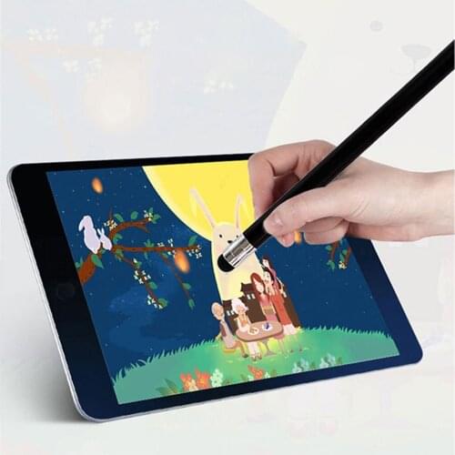 2pcs Two-in-one Silicone Head Fully Compatible With Touch Screen Capacitive Pen Handwriting Touch Capacitive Pen