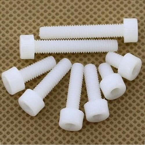 20PCS-M3*5/6/8/10/12/15/20/25 Nylon Hexagon Screw / Plastic Screw