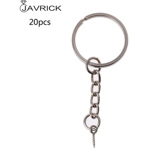 20Pcs Screw Eye Pin Key Chains With Open Jump Ring Chain Extender Jewelry Making