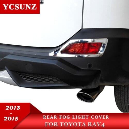 2013 ABS Chrome Rear Fog Lights Cover For Toyota Rav4 2013-2015 Rear Fog Lights Cover Parts Accessories Ycsunz