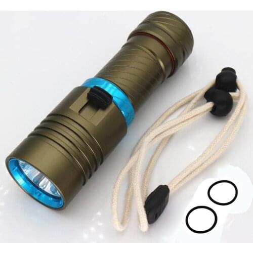 5000Lm XM-L2 Waterproof Dive Underwater 80 Meter LED Diving Flashlight Stepless Dimming Torch Lamp Light Camping Lanterna