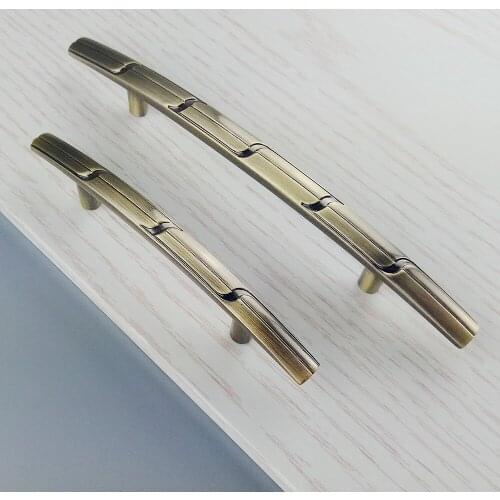 Antique Bronze Furniture Hardware Handles Kitchen Cabinets Sliding Door Drawer Knobs Wardrobe Cupboard Dresser Push Pull Handle