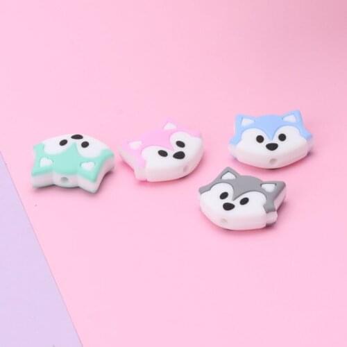Baby Teething Beads Cartoon Silicone Beads For Necklaces BPA Free Teether Toy Accessories Nursing DIY Q1FE