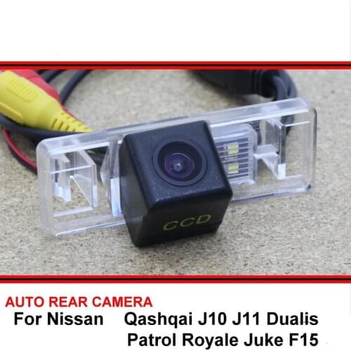 For Nissan Qashqai J10 J11 Dualis Patrol Royale Juke F15 Car Reverse Parking Rear View Camera SONY HD Night Vision Back up