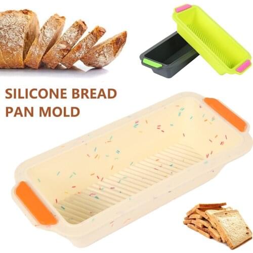 Food Grade Silicone Cake Mold Pan Bread Tosast Pan Flexible Heat Resistant Muffin Cupcake Cheese Box Baking Chocolate Molds 2021