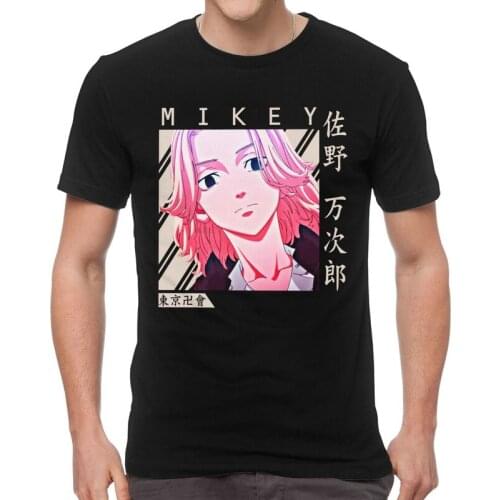 Tokyo Revengers Mikey T Shirts Men Short Sleeve Cotton T-shirt Anime Manga Manjiro Sano Tees Top Graphic Tshirt Gift Idea