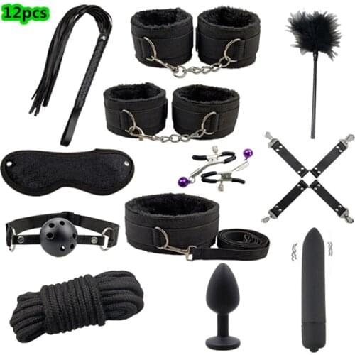 Sex Products for Adults Games Bondage Set BDSM Kits Vibrator Anal Plug Sex Toys for Couples Fetish Bondage Rope Flirting Store
