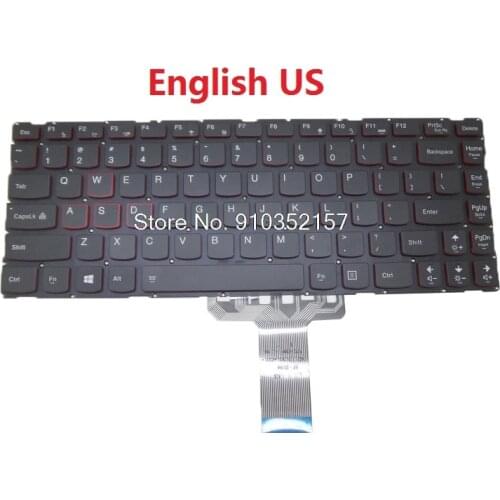 Laptop Keyboard For Lenovo Y40-70 Y40-80 Latin America LA English US United Kingdom UK Thailand TI 25215834 PK1314P1A00 New