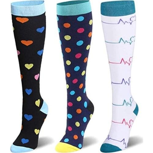 24 Styles Compression Stockings 20-30 Mmhg Running Basketball Football Socks Nylon Anti-swelling Outdoor Sports For Men Travel