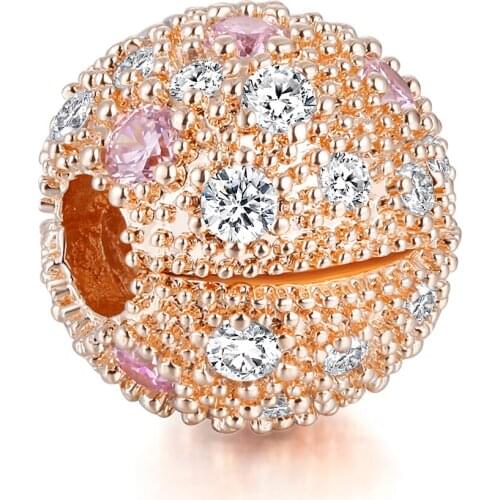 Cosmic Stars Clip Charms Rose Gold Beads For Jewelry Making Fits 925 Sterling Silver Bracelets Woman Jewelry