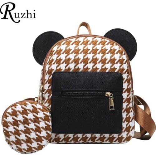 Bear Ears Mini Backpacks 2021 Spring Woman Backpack Houndstoot Bags New Arrivals Bags Designer Lady Bag Shoulders Bag For Girl