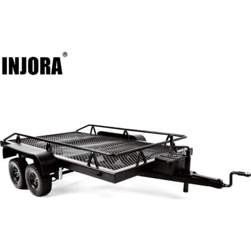 INJORA 450*260MM Metal Trailer for 1/10 RC Car Crawler Axial SCX10 90046 AXI03007 Traxxas TRX-4 MST Redcat