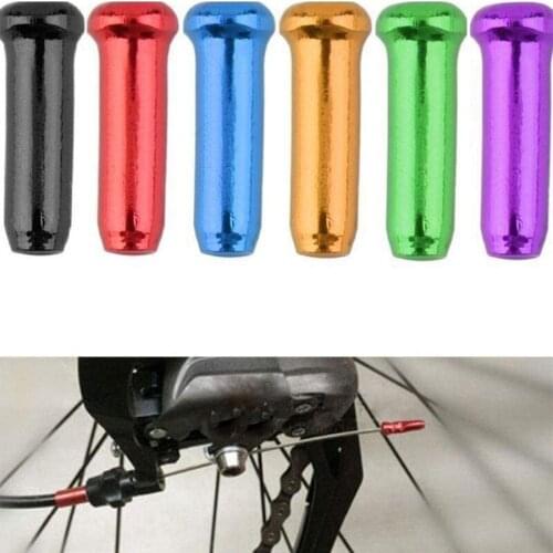50Pcs Bicycle Brake Cable Gear Wire End Caps Alloy Tips Shifter MTB Bikes Thread Wire Cap Shift Line Cap Parts Accessories