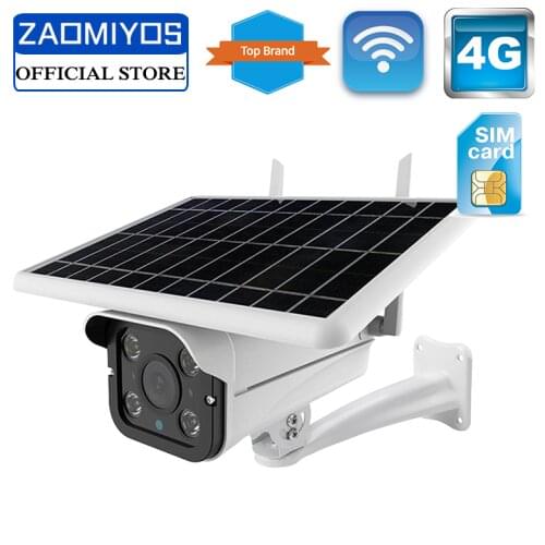 4G WIFI Solar IP Camera 1080P HD 2MP Outdoor Waterproof Solar charging Camera 120 PIR Security Surveillance CCTV Wireless Camera