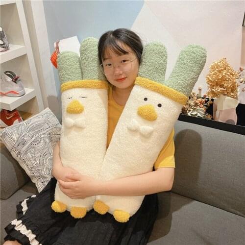 Creative 70/100CM New Plush Scallion Duck Long Stuffed Pillow Plushie Children Toys Home Decor For Kids Gifts