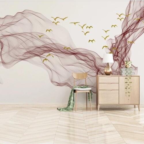 Milofi custom wallpaper mural abstract ink lines landscape decoration painting TV background wall decoration wallpaper