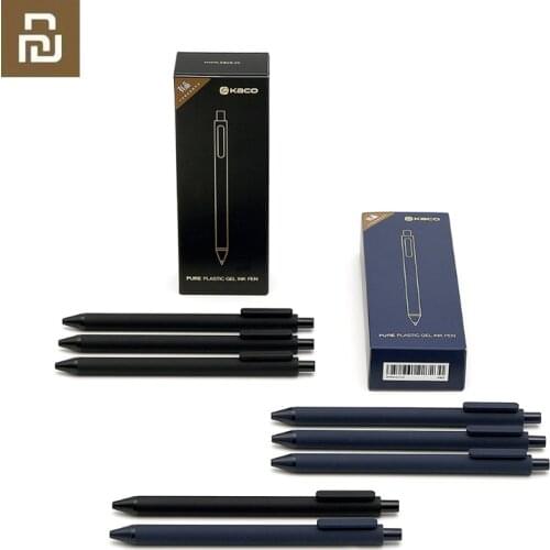10pcs/Pack KACO Sign Pen 0.5mm Pen ,Signing Pen Black White Blue ABS Plastic Smooth Ink For Student School/Office worker