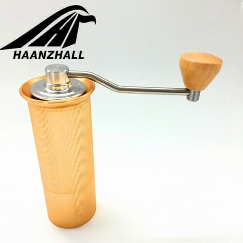 HAANZHALL 50MM Manual Coffee grinder Stainless steel Burr grinder Conical Coffe bean miller Manual Coffee Milling machine