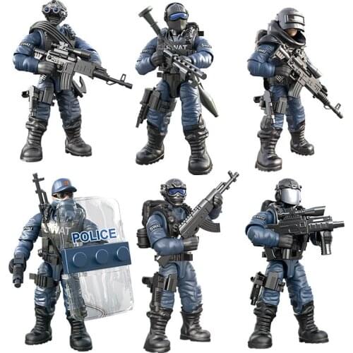 Joint movable military building block villain 9902 soldiers model special police assembled 6-14 year old boy toys