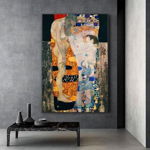 Three Stages Of A Woman Klimt Art ​Posters Canvas Painting Wall Art Canvas Home Decoration Pdecorations For Living Room Piecies