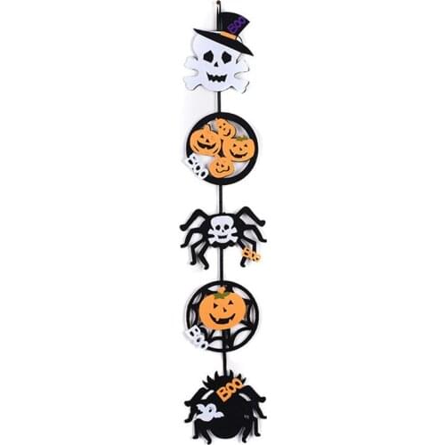 Halloween Decoration Supplies Kindergarten Layout Ornaments Pumpkin Skull Spider Non-woven Pendant