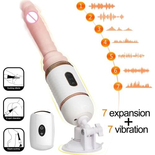 Wireless Remote Control Automatic Sex Machine Telescopic Dildo Vibrators For Woman Masturbation Pumping Gun Sex Toys For Woman