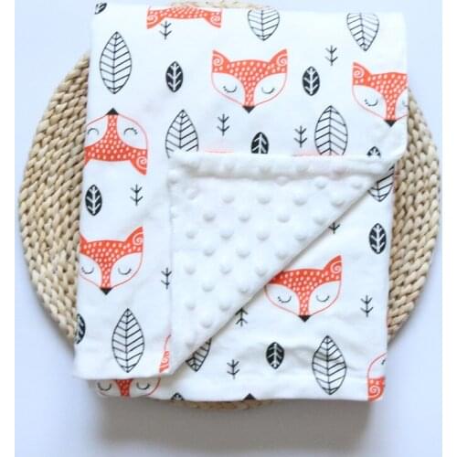 High Qulity Newborn Baby Blanket Children Cartoon Fox Alpaca Thermal Blankes Infant Baby Soft Swaddle Wrap Bedding Quilts Sets