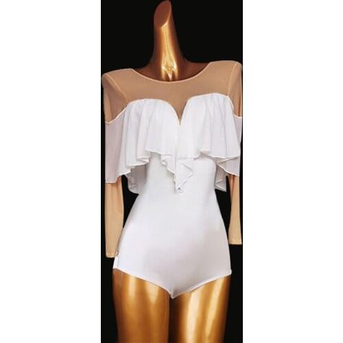 Woman dance Leotards Long Sleeve Gymnastic Leotards Latin Dance Top ballroom dance COSTUMES S067